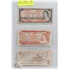 Image 1 : LOT OF 3 CANADA $2 BILLS, 1954, 1974, 1986