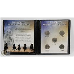 THE LAST 5 LIBERTY HEAD NICKELS