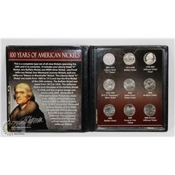 100 YEARS OF AMERICAN NICKELS