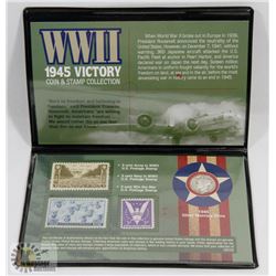 WWII SILVER DIME & STAMP SET