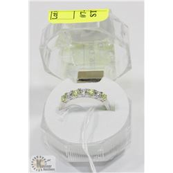 #7-CUBIC ZIRCONIA RING .925 STERLING SILVER RING