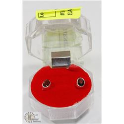 #188-NATURAL RED GARNET STUD EARRINGS