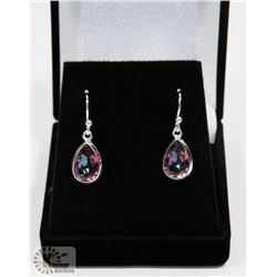 #103-MYSTIC RAINBOW TOPAZ  DANGLE EARRINGS