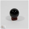Image 1 : #135-NATURAL BLACK OBSIDIAN HEALING SPHERE BALL