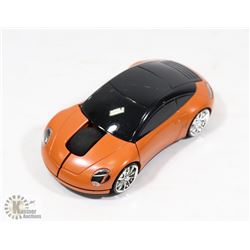 NEW ORANGE CAR SHAPED WIRELESS MOUSE