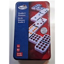 5)  FACTORY SEALED DOUBLE 9 DOMINOES