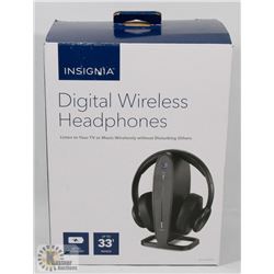 NEW INSIGNIA WIRELESS TV HEADSET 33' RANGE