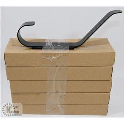 6 NEW BLACK MAGNETIC COAT HOOKS