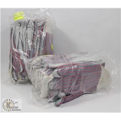 TWO BUNDLES OF 12 WORK GLOVES