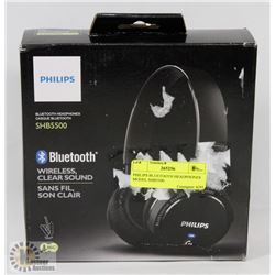 PHILIPS BLUETOOTH HEADPHONES MODEL SHB5500.