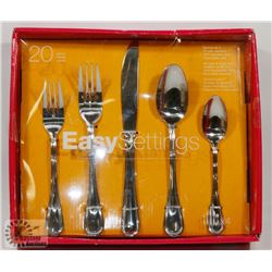 20PC EASY SETTINGS FLATWARE SET