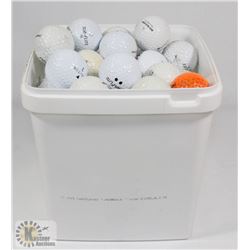 BUCKET OF RECLAIMED GOLF BALLS