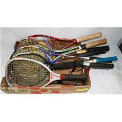 RACQUETS - 3 RACQUETBALL, 3 TENNIS, 4 BADMINTON
