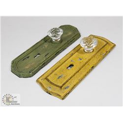 ANTIQUE CAST IRON COAT HOOKS LOT OF 2