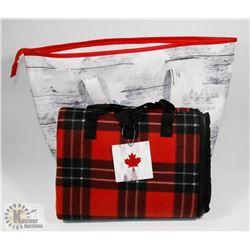 NEW CANADA BEACH TOTE WITH BLANKET