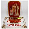 Image 1 : VINTAGE COCA COLA MIRROR & SERVING TRAY