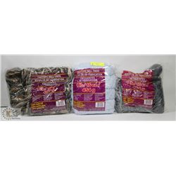 3 BAGS OF 1LB  ASSORTED COLOR 100%  ACRYLIC YARN