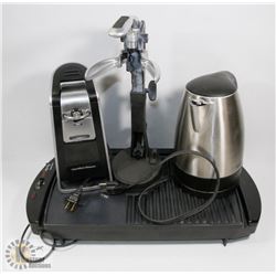 BLACK & DECKER KETTLE, GRIDDLE, HAMILTON BEACH CAN