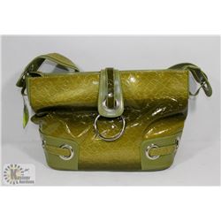 GREEN PRINCESS FLORENCE SNAKE SKIN STYLE PURSE