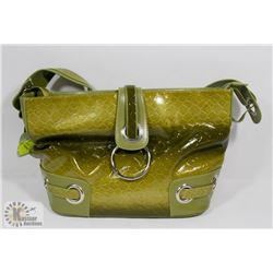 GREEN PRINCESS FLORENCE SNAKE SKIN STYLE PURSE