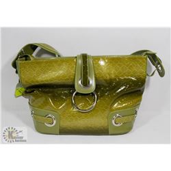 GREEN PRINCESS FLORENCE SNAKE SKIN STYLE PURSE