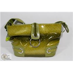 GREEN PRINCESS FLORENCE SNAKE SKIN STYLE PURSE
