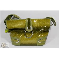 GREEN PRINCESS FLORENCE SNAKE SKIN STYLE PURSE