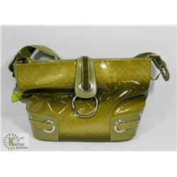 GREEN PRINCESS FLORENCE SNAKE SKIN STYLE PURSE