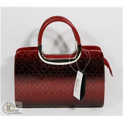 RED PRINCESS FLORENCE SNAKE SKIN STYLE PURSE