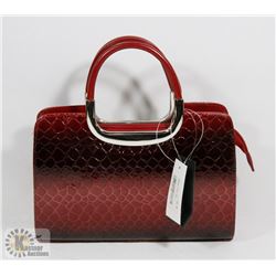 RED PRINCESS FLORENCE SNAKE SKIN STYLE PURSE
