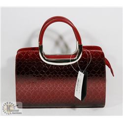 RED PRINCESS FLORENCE SNAKE SKIN STYLE PURSE