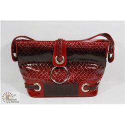 RED PRINCESS FLORENCE SNAKE SKIN STYLE PURSE