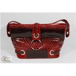 RED PRINCESS FLORENCE SNAKE SKIN STYLE PURSE