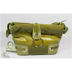 GREEN PRINCESS FLORENCE SNAKE SKIN STYLE PURSE