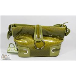 GREEN PRINCESS FLORENCE SNAKE SKIN STYLE PURSE