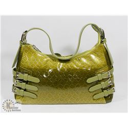 GREEN PRINCESS FLORENCE SNAKE SKIN STYLE PURSE