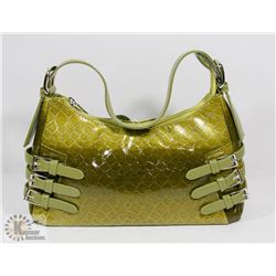GREEN PRINCESS FLORENCE SNAKE SKIN STYLE PURSE