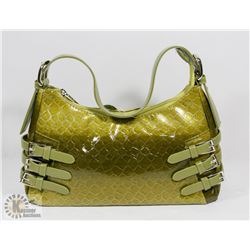 GREEN PRINCESS FLORENCE SNAKE SKIN STYLE PURSE