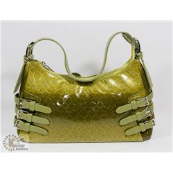 GREEN PRINCESS FLORENCE SNAKE SKIN STYLE PURSE