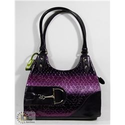 PURPLE PRINCESS FLORENCE SNAKE SKIN STYLE PURSE