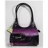 Image 1 : PURPLE PRINCESS FLORENCE SNAKE SKIN STYLE PURSE