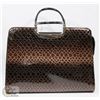 Image 1 : BROWN PRINCESS FLORENCE SNAKE SKIN STYLE PURSE