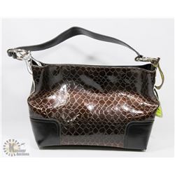 BROWN PRINCESS FLORENCE SNAKE SKIN STYLE PURSE