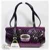Image 1 : PURPLE PRINCESS FLORENCE SNAKE SKIN STYLE PURSE
