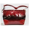Image 1 : RED PRINCESS FLORENCE SNAKE SKIN STYLE PURSE