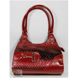 RED PRINCESS FLORENCE SNAKE SKIN STYLE PURSE