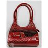 Image 1 : RED PRINCESS FLORENCE SNAKE SKIN STYLE PURSE