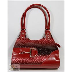 RED PRINCESS FLORENCE SNAKE SKIN STYLE PURSE