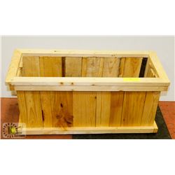 27"X11"X12" STAINED PINE PLANTER