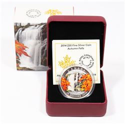 2014 $20 ROYAL CANADIAN MINT AUTUMN FALLS COIN.